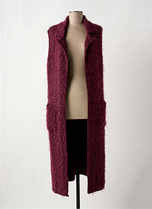 Gilet sans manche coupe droite violet CLAUDIUS femme
