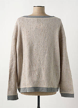 Pull coupe droite manches longues beige D.SPORT femme
