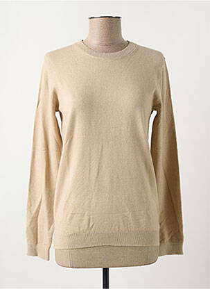 Pull coupe cintrée manches longues beige COMPAGNIA DEL CACHEMIRE femme