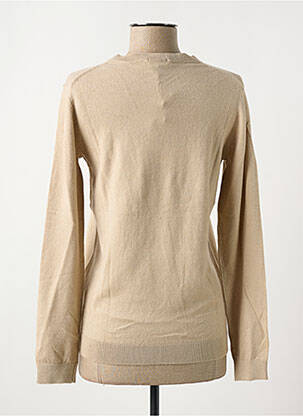 Pull coupe cintrée manches longues beige COMPAGNIA DEL CACHEMIRE femme