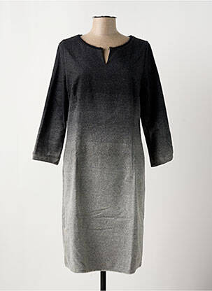 Robe mi-longue manches longues manches longues noir D.SPORT femme
