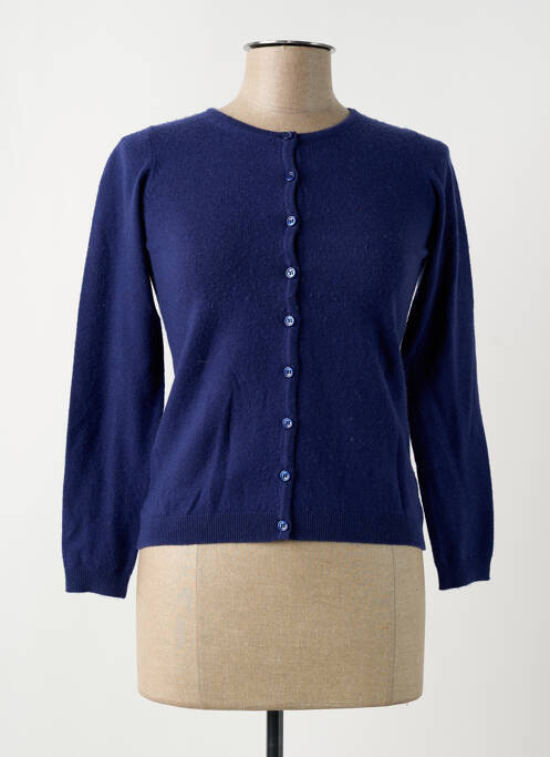 Gilet manches longues bleu CASHMERE COMPANY pour femme