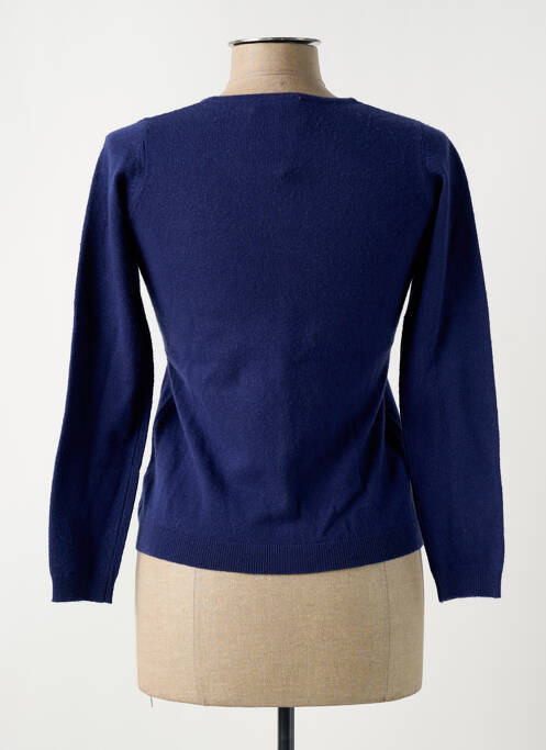 Gilet manches longues bleu CASHMERE COMPANY pour femme