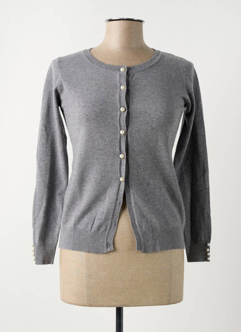 Gilet manches longues gris CASHMERE COMPANY pour femme