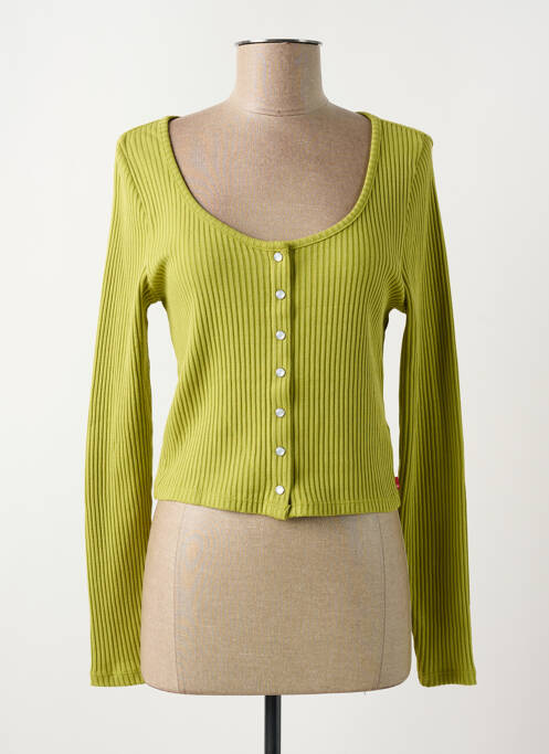 Gilet manches longues vert LEVIS pour femme