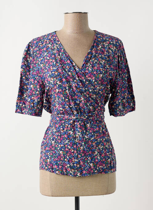 Top bleu LA FEE MARABOUTEE pour femme