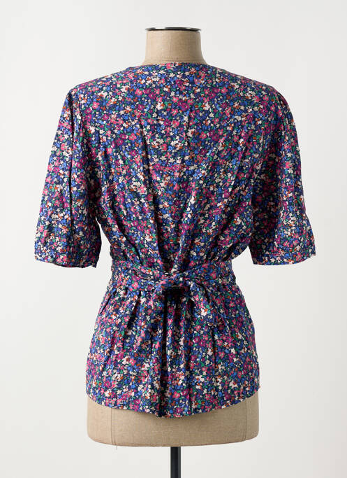 Top bleu LA FEE MARABOUTEE pour femme