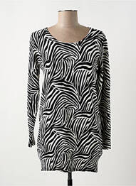 Pull tunique stretch manches longues noir SO ABSOLUE femme