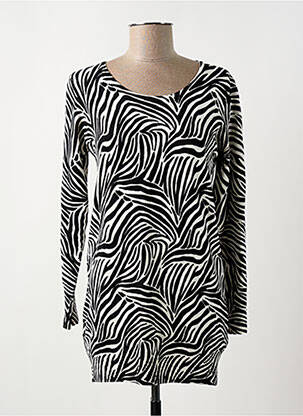 Pull tunique stretch manches longues noir SO ABSOLUE femme