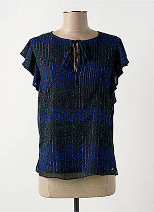 Blouse légère et transparente manches courtes bleu TOMMY HILFIGER femme