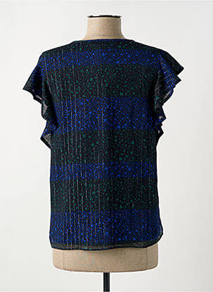 Blouse légère et transparente manches courtes bleu TOMMY HILFIGER femme