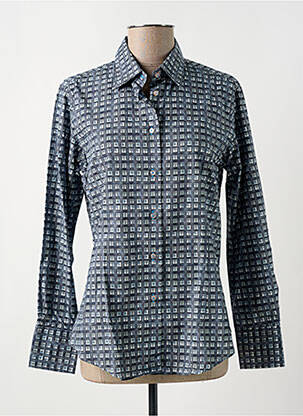 Chemisier coupe cintrée manches longues gris COTON DOUX femme