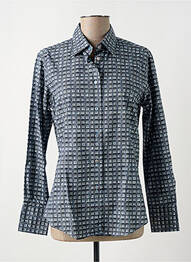 Chemisier coupe cintrée manches longues gris COTON DOUX femme