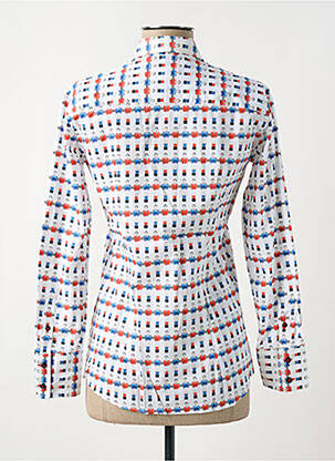 Chemisier coupe cintrée manches longues rouge COTON DOUX femme