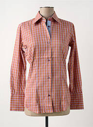 Chemisier coupe cintrée manches longues orange COTON DOUX femme