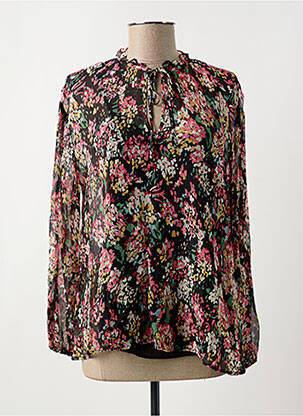 Blouse imprimé fleurs manches longues noir COMPTOIR DES COTONNIERS femme