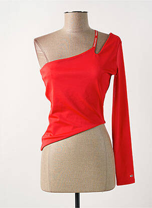 Top stretch manches longues rouge TOMMY HILFIGER femme