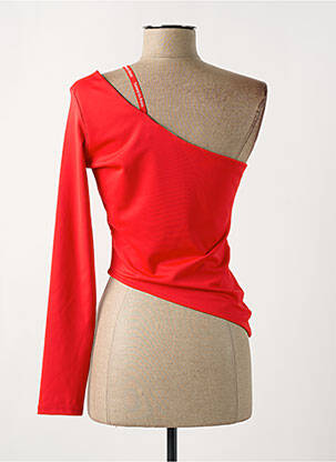 Top stretch manches longues rouge TOMMY HILFIGER femme