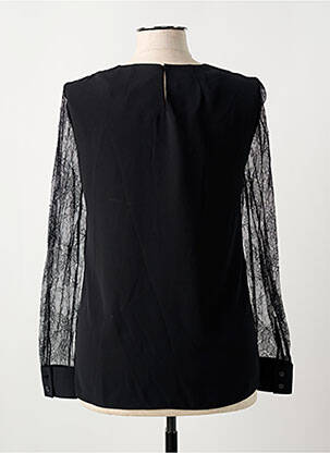 Top coupe fluide manches longues noir PAULE KA femme