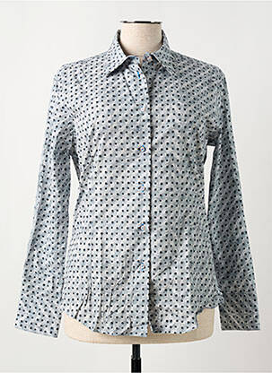 Chemisier coupe cintrée manches longues gris COTON DOUX femme
