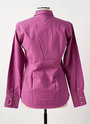 Chemisier coupe cintrée manches longues violet COTON DOUX femme