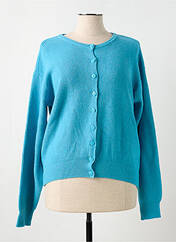 Gilet manches longues bleu REAL CASHMERE pour femme seconde vue