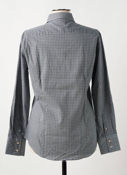 Chemisier coupe cintrée manches longues noir COTON DOUX femme