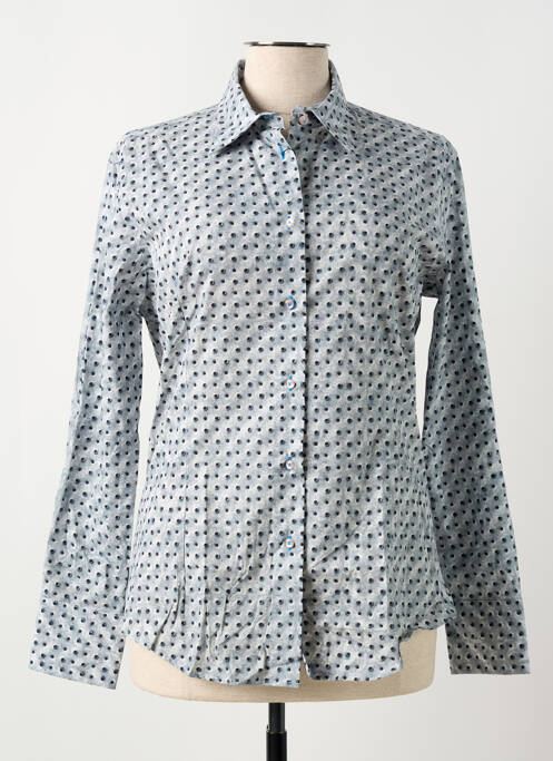Chemisier coupe cintrée manches longues gris COTON DOUX femme