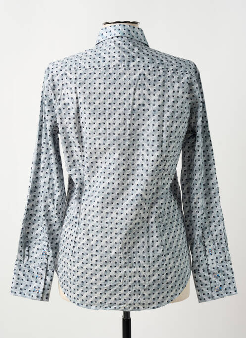 Chemisier coupe cintrée manches longues gris COTON DOUX femme