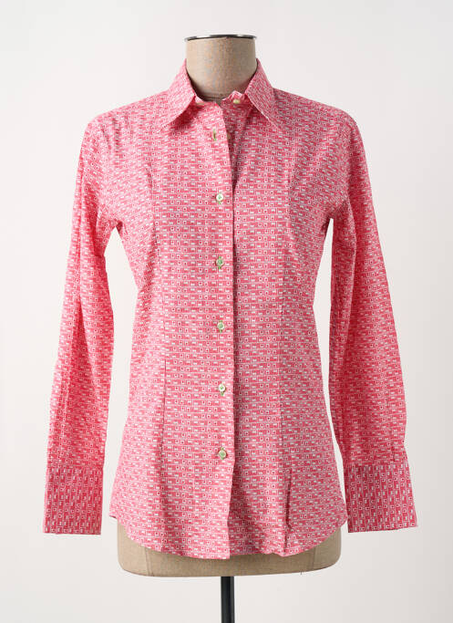 Chemisier coupe cintrée manches longues rouge COTON DOUX femme