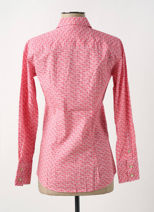 Chemisier coupe cintrée manches longues rouge COTON DOUX femme