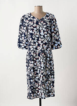 Robe courte manches 3/4 manches 3/4 bleu DAMART femme