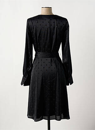 Robe mi-longue imprimé fantaisie manches longues noir TOMMY HILFIGER femme