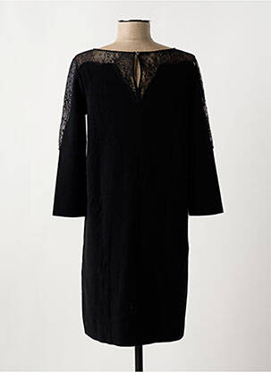 Robe mi-longue manches longues manches longues noir DEVERNOIS femme