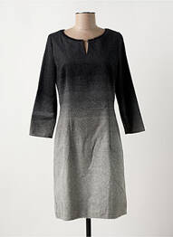 Robe mi-longue manches longues manches longues noir DEVERNOIS femme