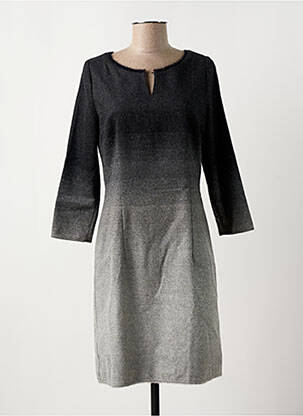 Robe mi-longue manches longues manches longues noir DEVERNOIS femme