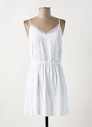 Robe courte col v fines bretelles blanc TOMMY HILFIGER femme
