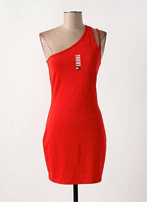 Robe courte sans manche sans manche rouge TOMMY HILFIGER femme