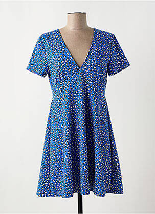 Robe courte coupe évasée manches courtes bleu TOMMY HILFIGER femme