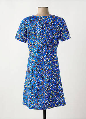 Robe courte coupe évasée manches courtes bleu TOMMY HILFIGER femme