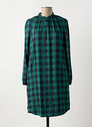 Robe mi-longue coupe fluide manches longues vert COMPTOIR DES COTONNIERS femme