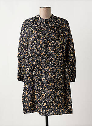 Robe courte coupe fluide manches longues noir COMPTOIR DES COTONNIERS femme