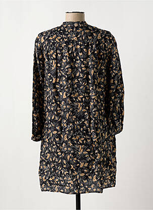 Robe courte coupe fluide manches longues noir COMPTOIR DES COTONNIERS femme