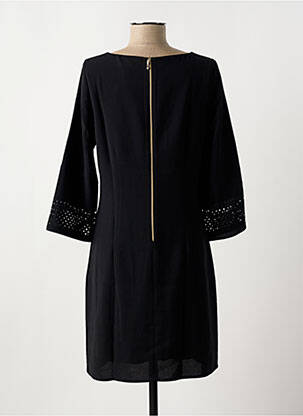 Robe mi-longue manches longues manches longues noir DEVERNOIS femme