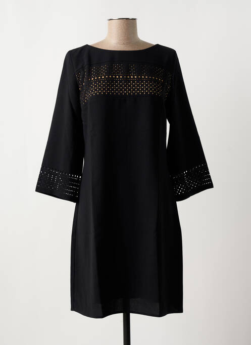 Robe mi-longue noir DEVERNOIS pour femme