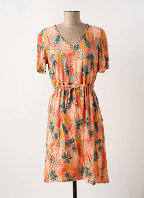 Robe mi-longue orange DAMART pour femme