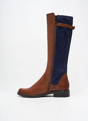 Bottes matière lisse talon plat jusqu'à 3cm marron CAPRICE femme