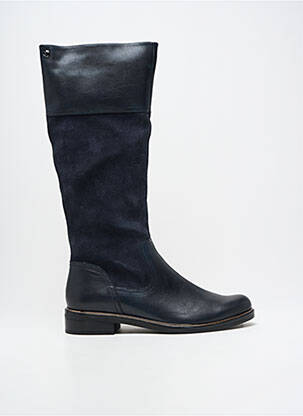 Bottes matière lisse talon plat jusqu'à 3cm bleu CAPRICE femme
