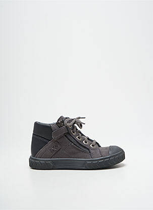 Bottines/boots tissage satiné bout rond gris BOPY garçon