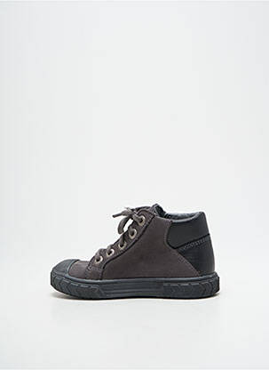 Bottines/boots tissage satiné bout rond gris BOPY garçon